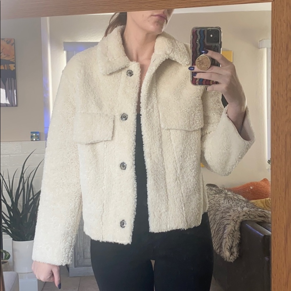 Shearling teddy jacket